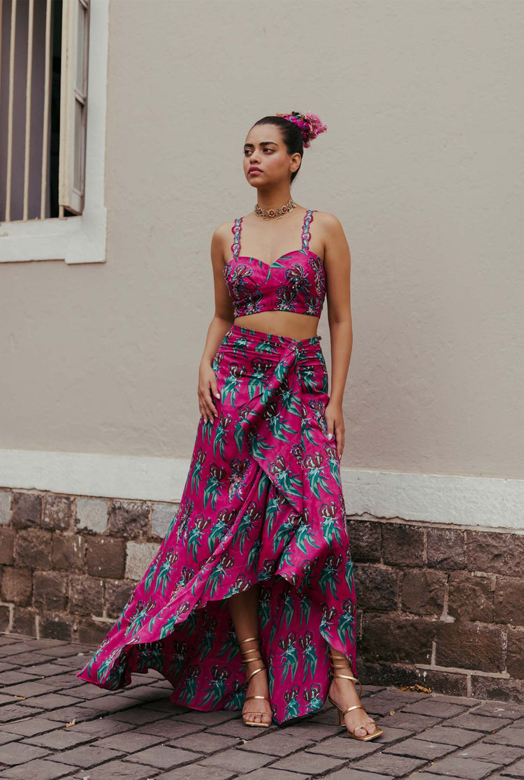 The-Jodi-Life-silk-magenta-silk-sustainable-handcrafted-embroidery-blouse-skirt