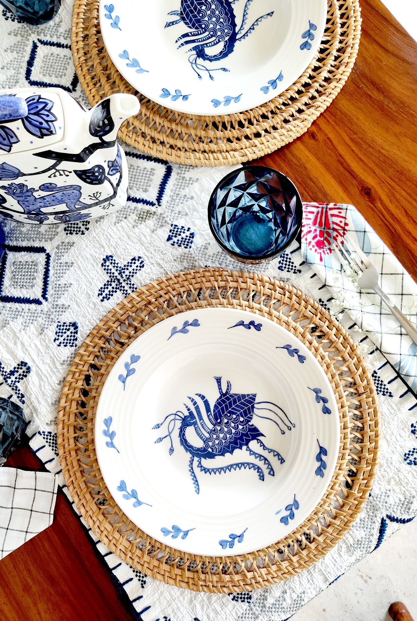 Jodi Hand Painted Madhubani Plate